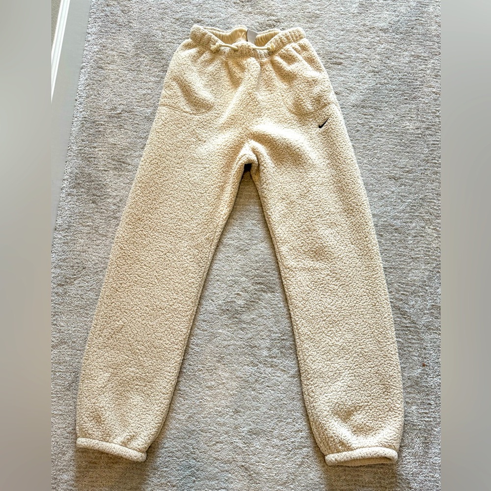 Nike fuzzy beige pants